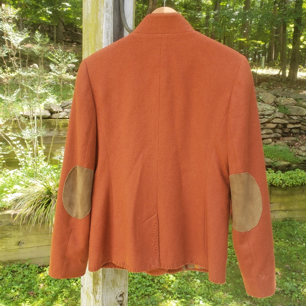 Habsburg 100% Wool Vintage Austrian Blazer Jacket Striped Silk Lining USA 6 Med - Picture 16 of 16